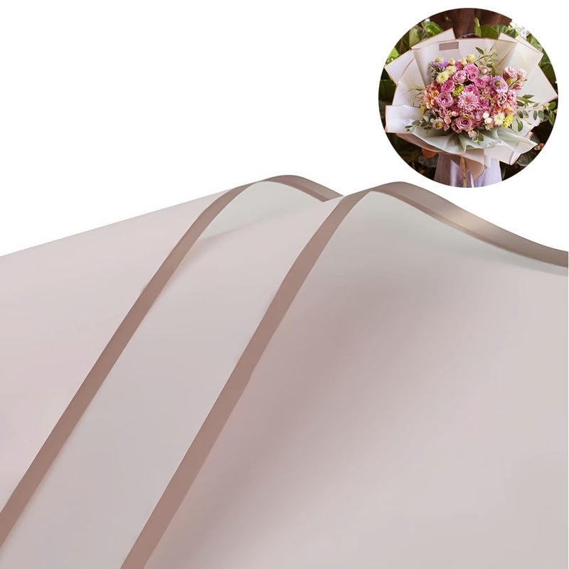 BBJ WRAPS Waterproof Floral Wrapping Paper Sheets Fresh Flowers Bouquet Gift Packaging Korean Florist Supplies, 20 Sheets (Lotus Pink) - Image 1